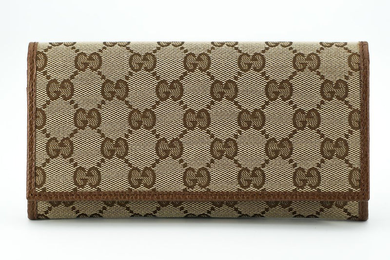 Gucci Elegant Two-Tone Leather Canvas Wallet