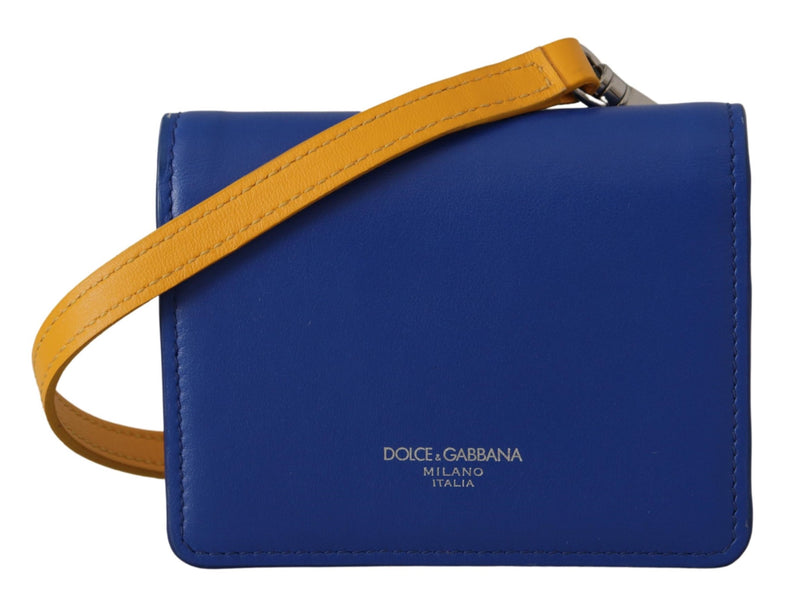 Dolce & Gabbana Elegant Bifold Leather Wallet with Strap