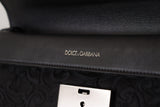 Dolce & Gabbana Elegant Black Silver Clutch Portfolio