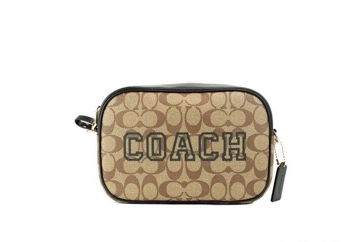 COACH Jamie Medium Varsity Signature Amazon Green Camera Crossbody Bag