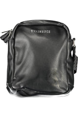 Bikkembergs Sleek Black Shoulder Bag with Logo Detail