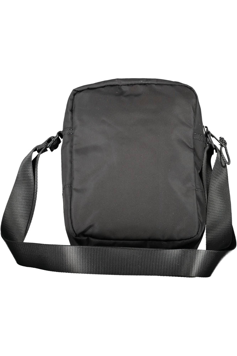 Bikkembergs Sleek Black Nylon Shoulder Bag with Logo Detail