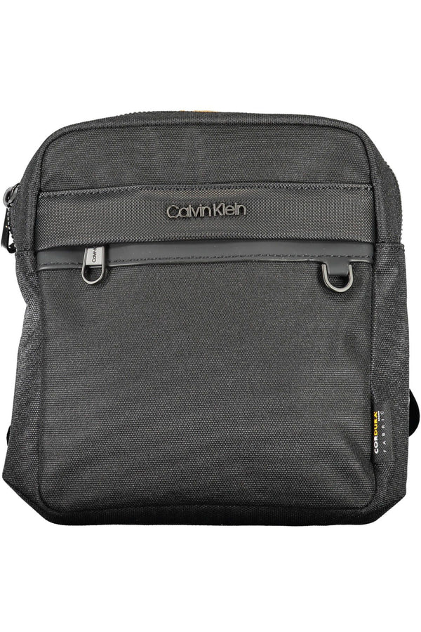 Calvin Klein Sleek Black Recycled Polyester Shoulder Bag