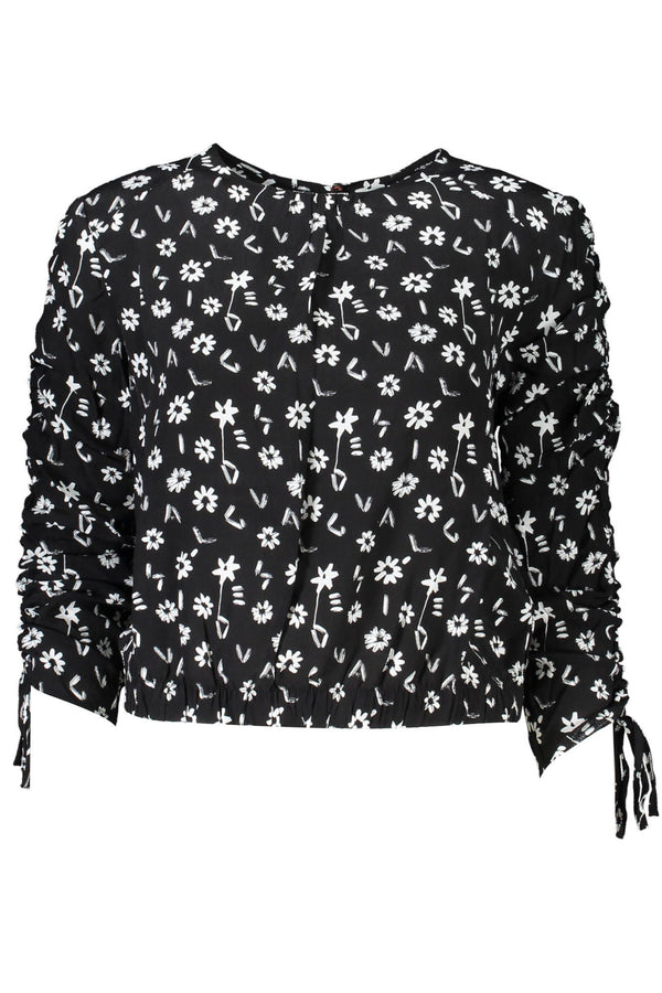 Desigual Chic Bohemian Black Blouse with Lace Details