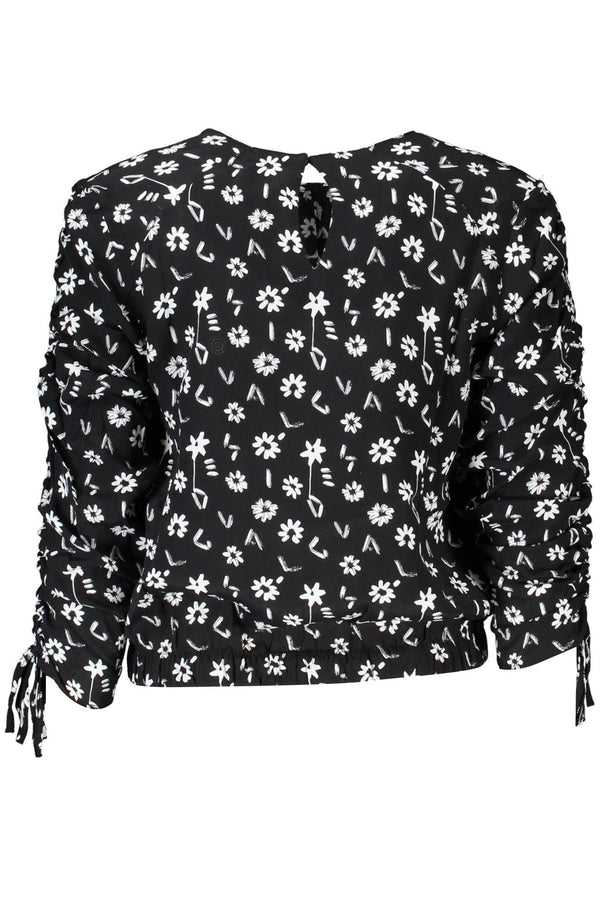 Desigual Chic Bohemian Black Blouse with Lace Details