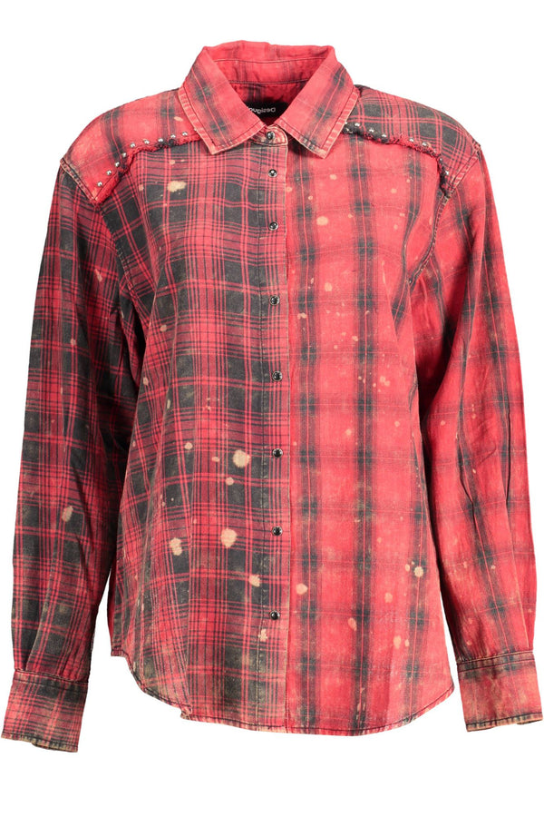 Vibrant Red Desigual Long Sleeve Shirt