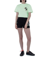 Comme Des Fuckdown Chic Logo Crew Neck Tee in Lush Green