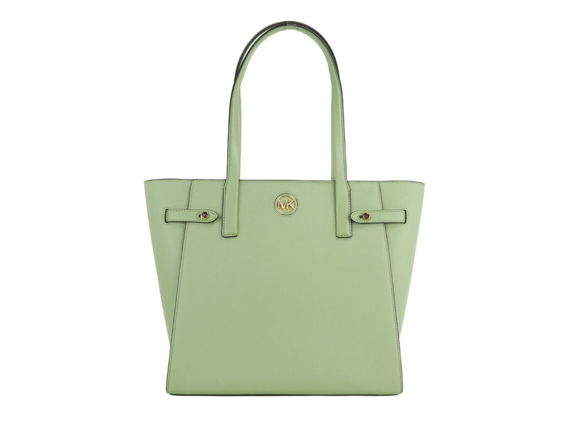 Michael Kors Carmen Large Light Sage Saffiano Leather North South Tote Handbag