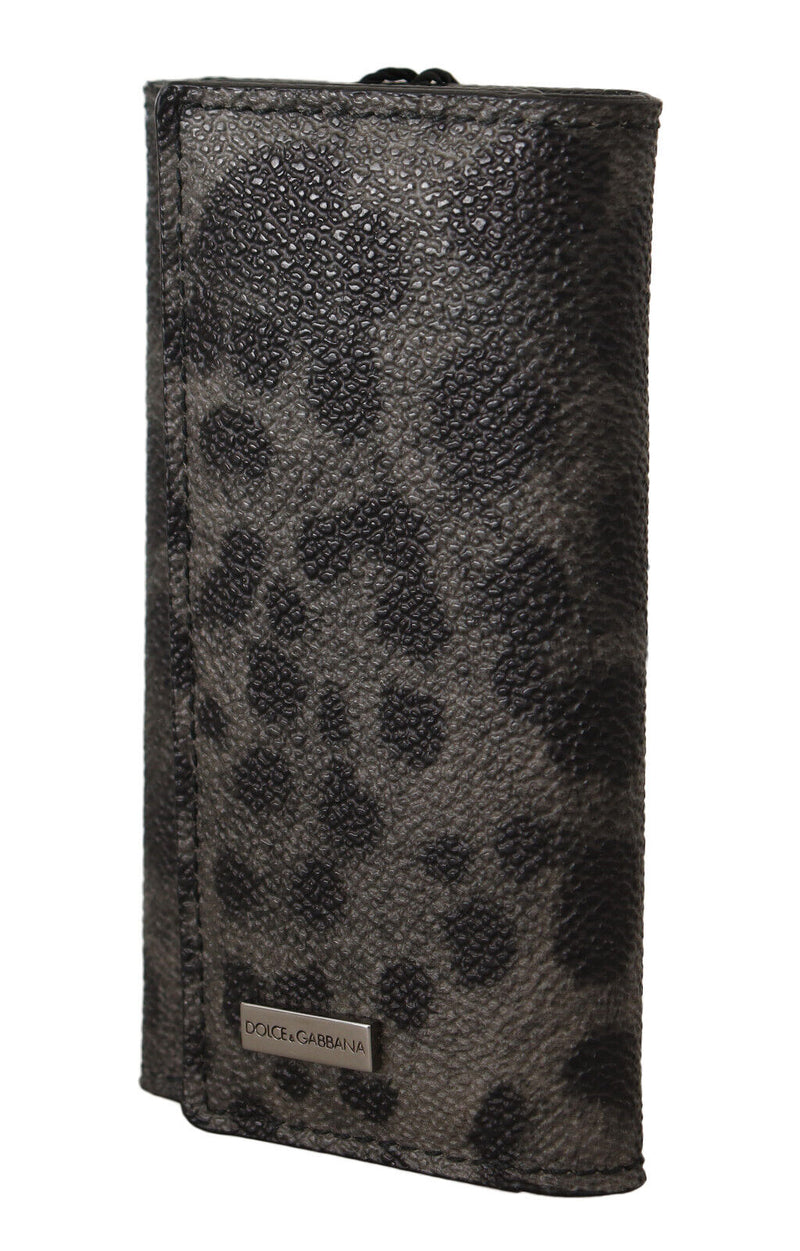 Dolce & Gabbana Chic Leopard Pattern Keyholder Case